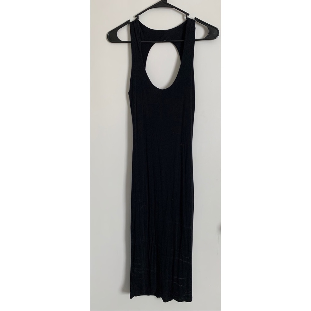 Midi open back bodycon dress